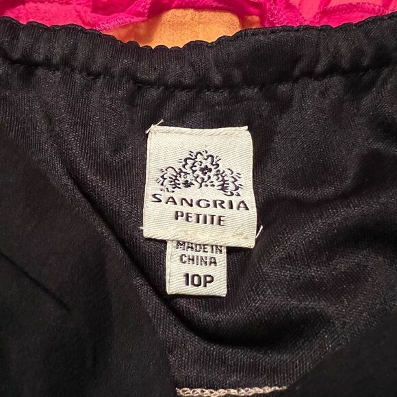 Sangria petite 100% silk colourful dress‎ - Picture 4 of 10